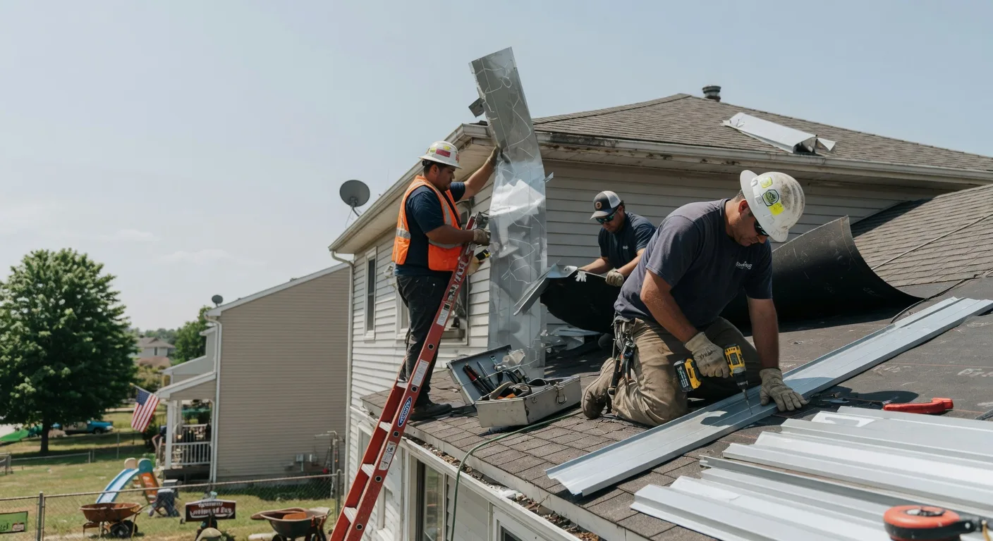 Storm Damage Metal Roof Repair in Lenni, PA